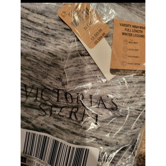 VS PINK WINTER LEGGINGS XL GREY BLING - Picture 4 of 4